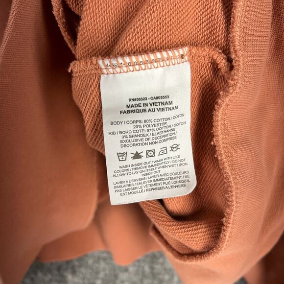 Nike Sweatshirt Womens 2X Plus Orange Sweater Crop Activewear Athleisure - Picture 6 of 10